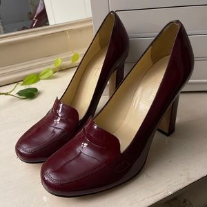 Kate Spade Jolene - Ruby Patent Leather Loafer Pump